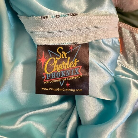 Pinup Girl Clothing Charles Phoenix Jenny Dress in Deep Sea Dive 3X Mid-Century - Picture 4 of 5